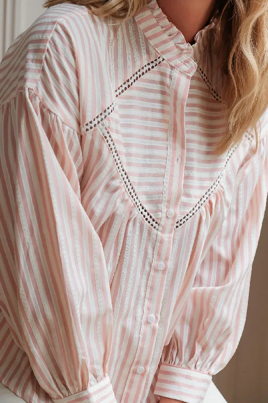 Exclusive Savings Lily Blouse | Pink & Cream