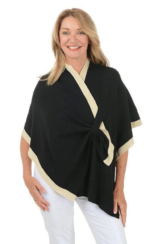 Deal Dash Gold Trim Keyhole Knit Wrap