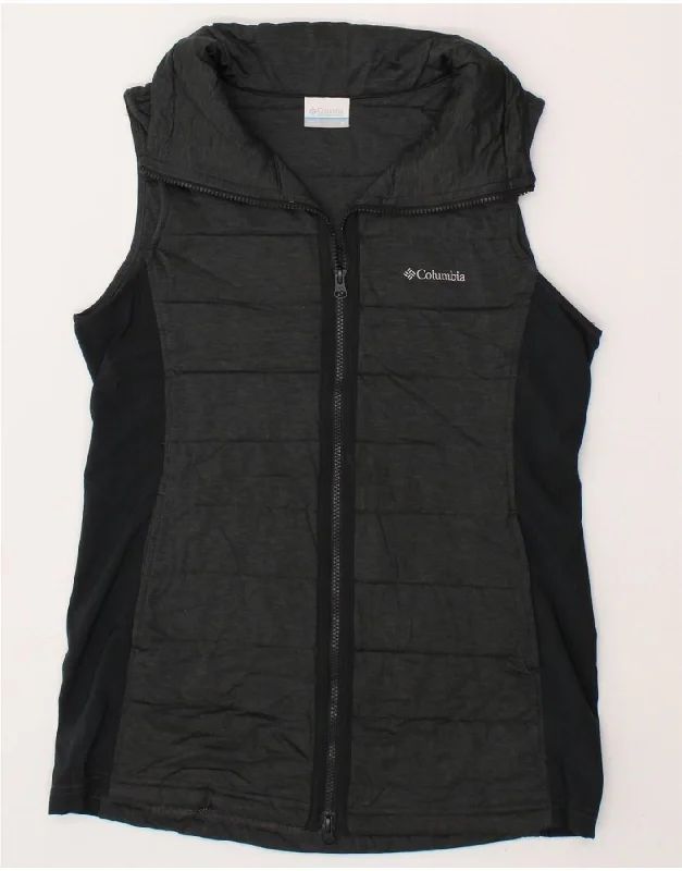Price Rollback COLUMBIA Womens Padded Gilet UK 14 Medium Grey Colourblock Polyester
