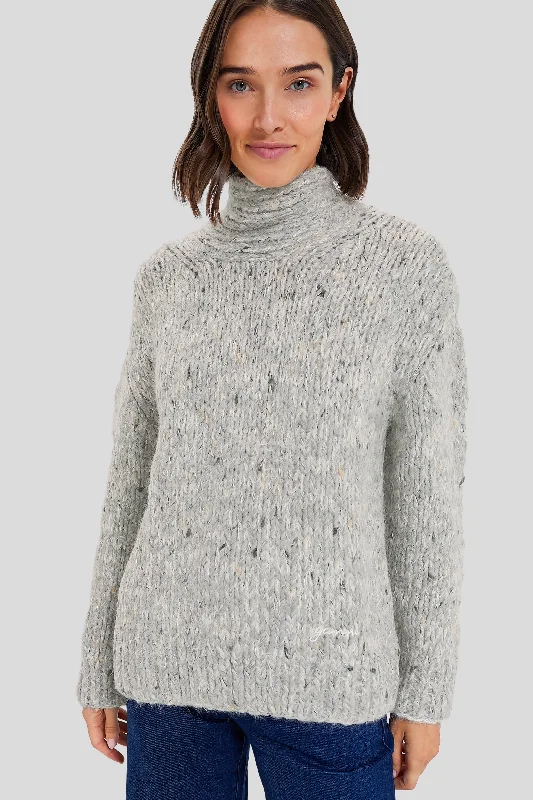 Weekend Deals That Dazzle Paloma Melange Chunky Marled Handknit Open Back Pullover