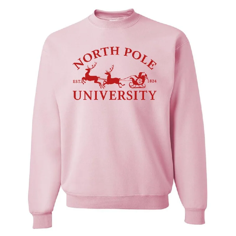Savings Alert Monogrammed 'North Pole University' Crewneck Sweatshirt