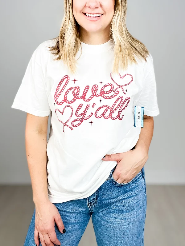 Extra Discounts Love Y'all Rhinestones Graphic Top