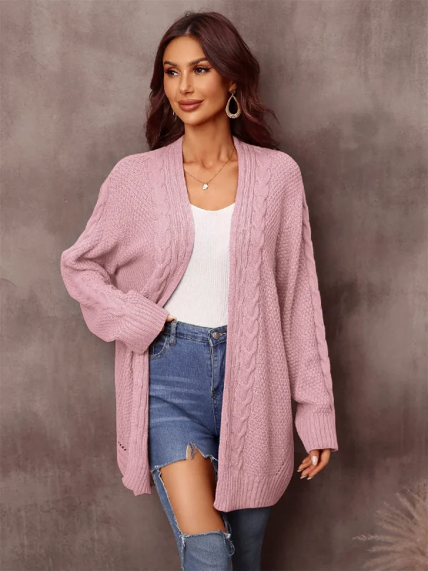 Half Price Angel Wings Warm Fall Mixed Knit Open Front Longline Cardigan