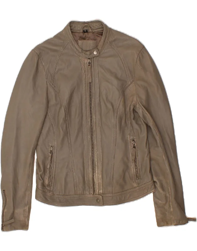Weekend Deals That Sparkle VINTAGE Womens Bomber Leather Jacket UK 14 Medium Brown Leather Weekend Deals That Sparkle VINTAGE Womens Bomber Leather Jacket UK 14 Medium Brown Leather