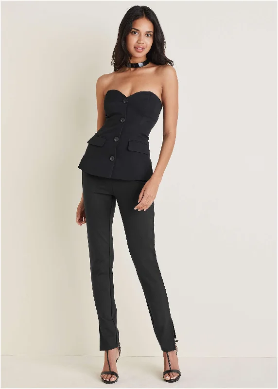 Exclusive Savings Smoothing Ponte Skinny Pants - Black