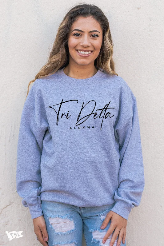 Quick Sale Delta Delta Delta Alum Script Crewneck