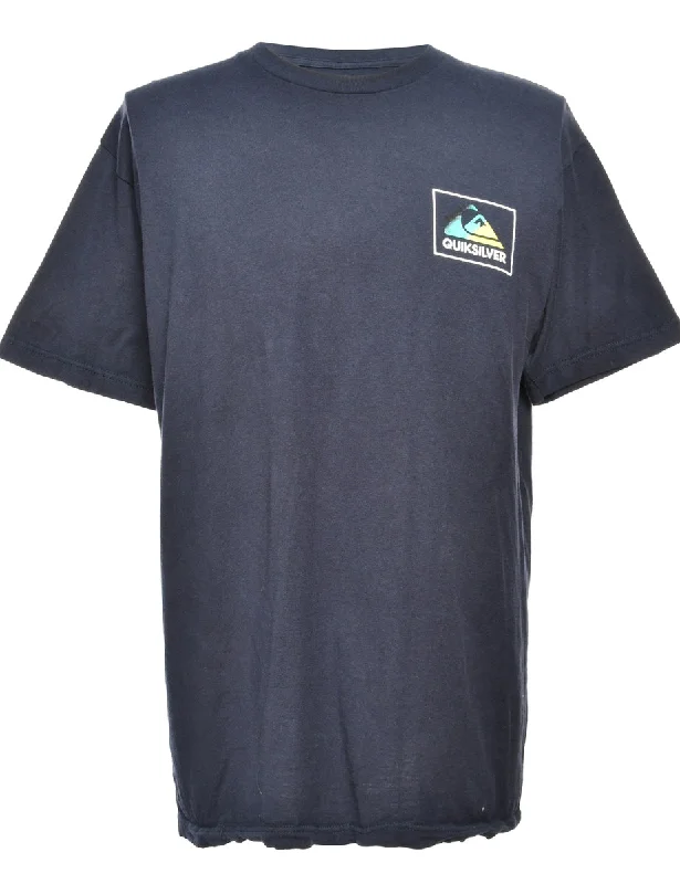 Quiksilver Navy Printed T-shirt - L