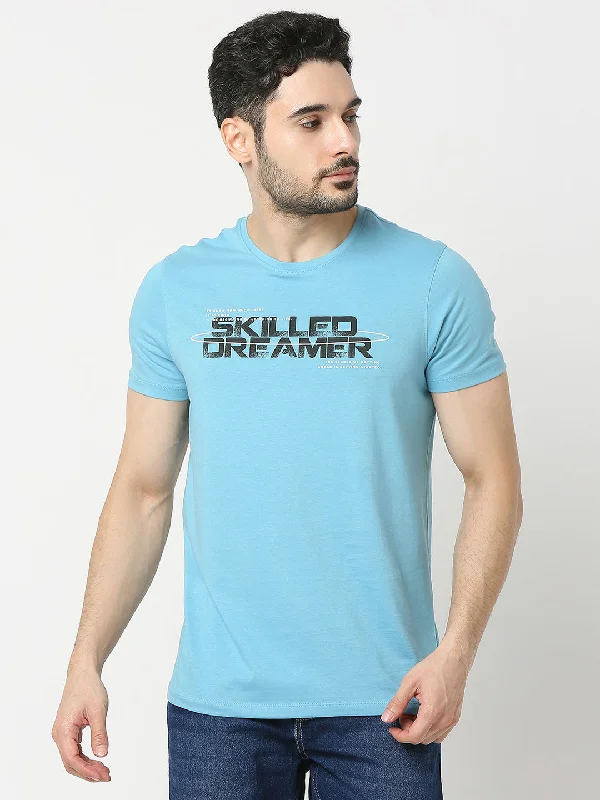 Underjeans by Spykar Men Premium Blue T-shirt