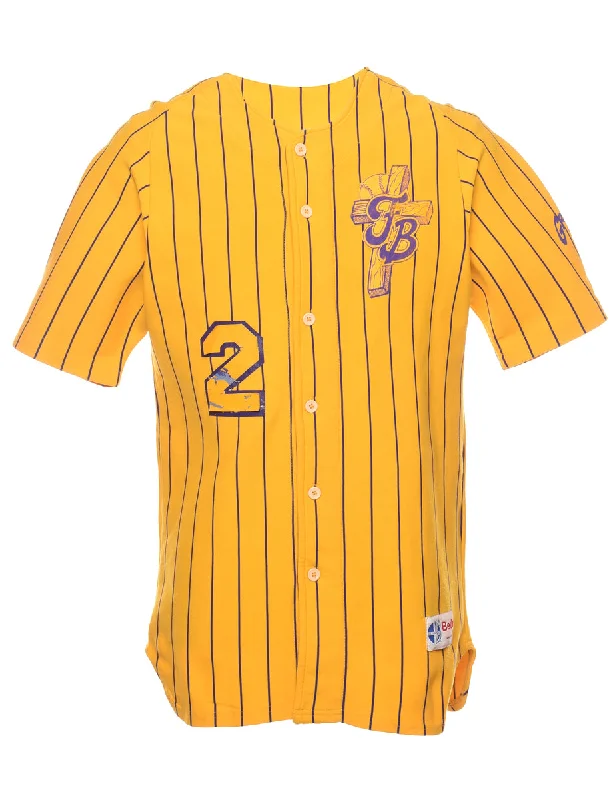 Yellow & Purple #2 Striped Jersey - M